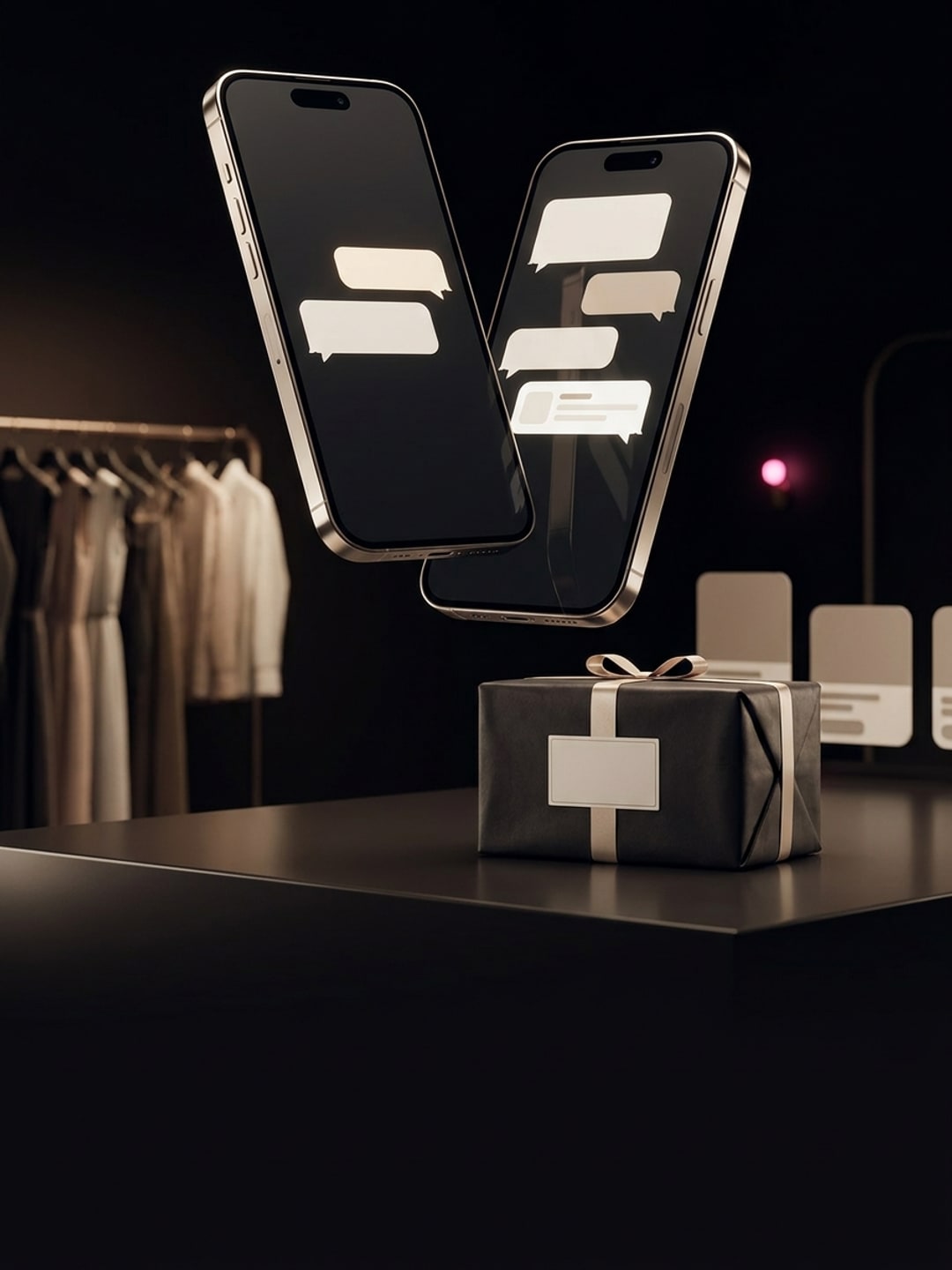 Buyer chat and push notification artwork for G+ Brand Stores